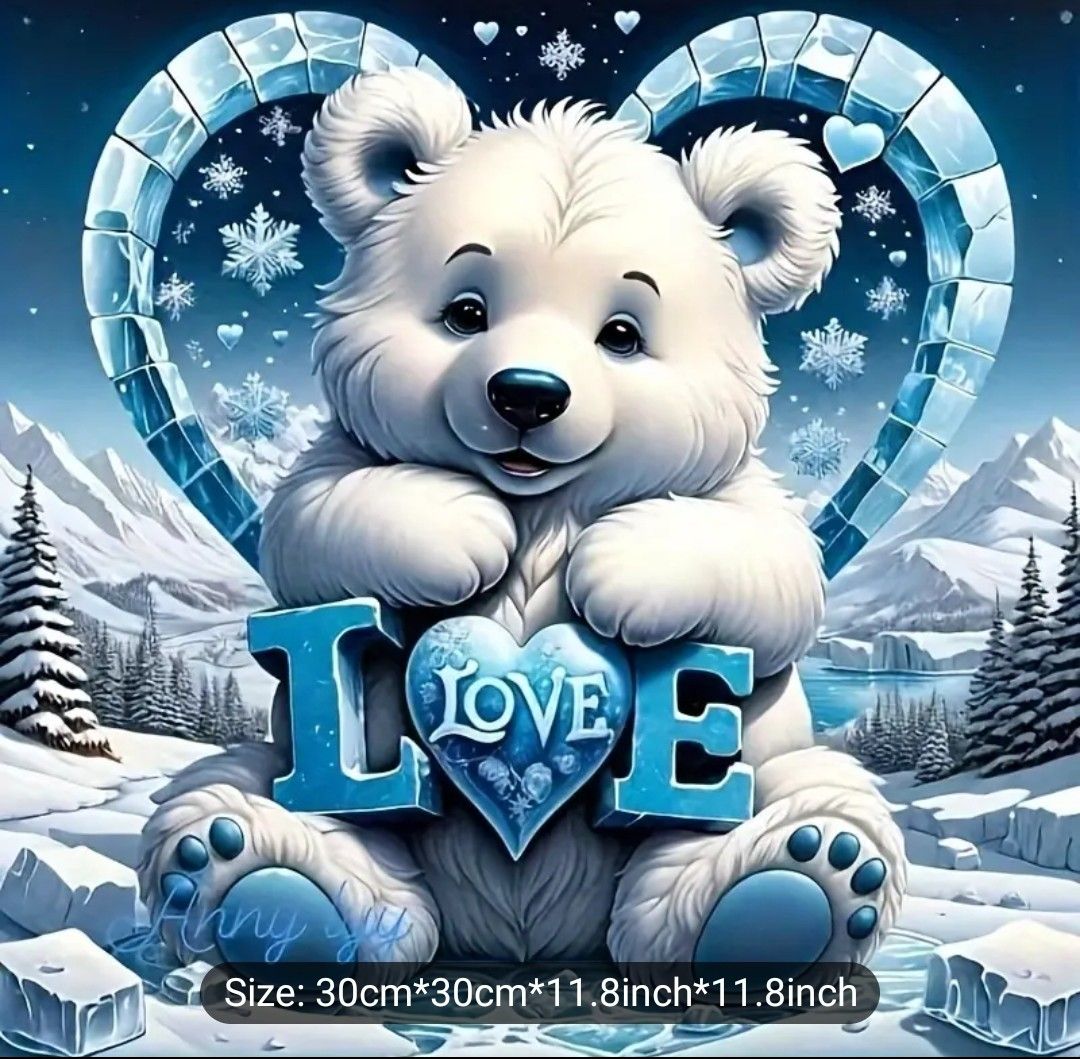 DIY 5D Diamond Painting Kit - Full Drill Round Diamond Art, Animal Theme Embroidery Craft for Wall Decor, Perfect Handmade Gift for Christmas &amp; Birthdays