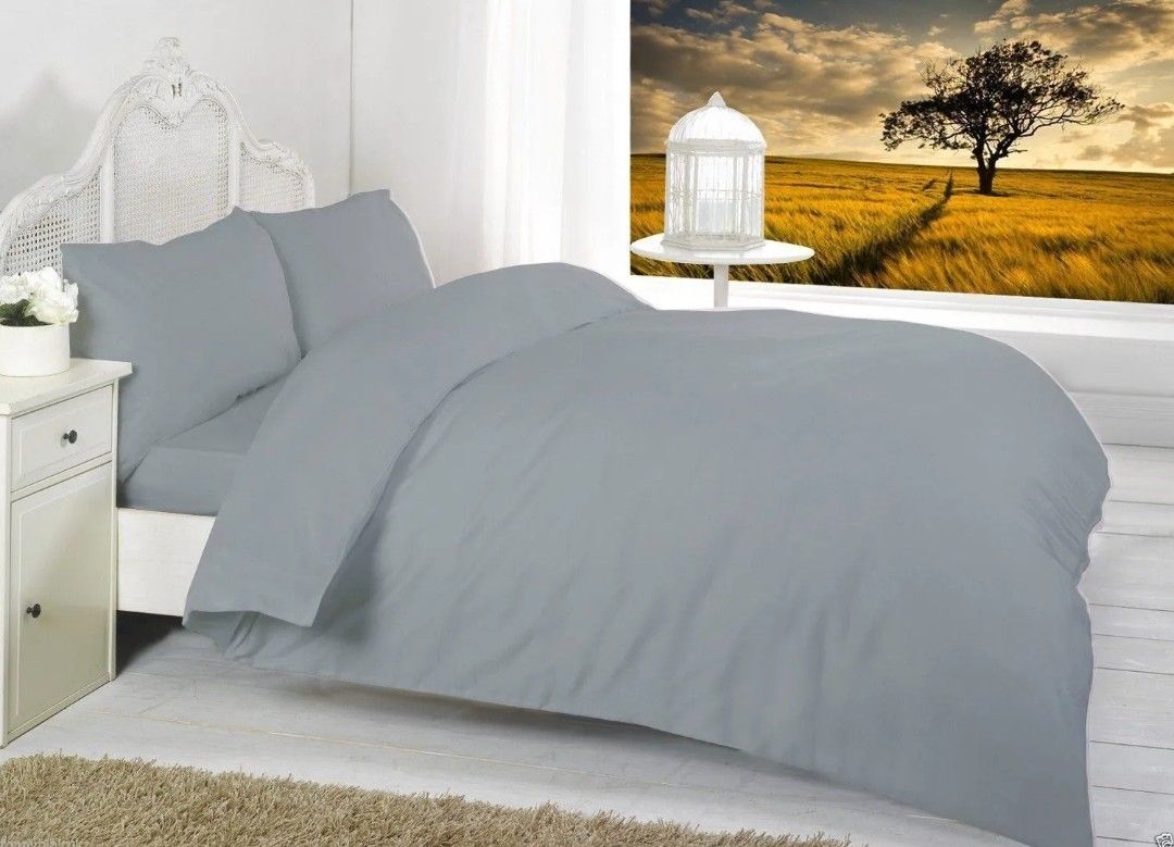 Polycotton Duvet Cover With Pillowcase Cover