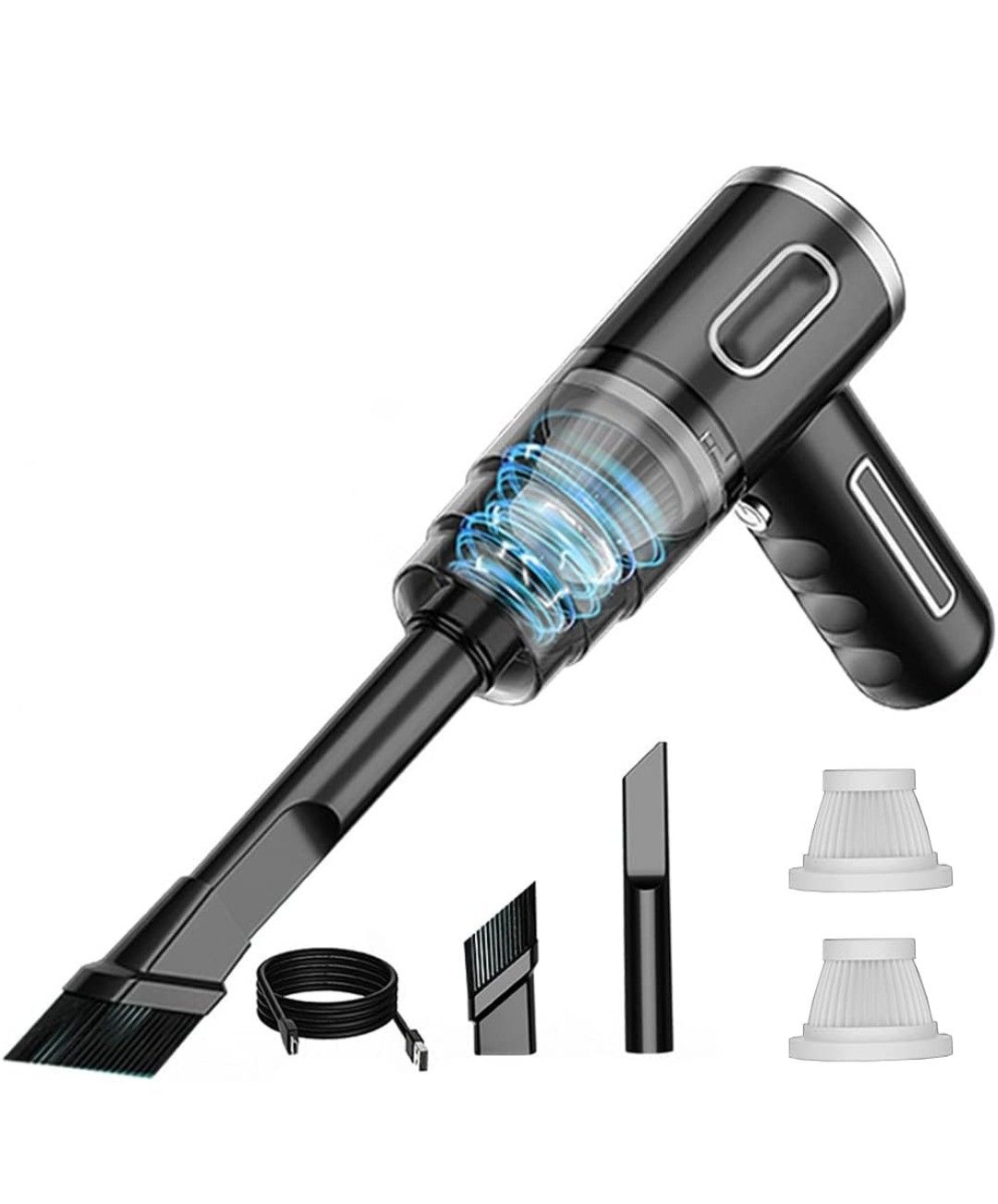 SUCCEASY 2699473 Handheld Vacuum Cleaner, 120W 29000pa Powerful Cordless Car Vacuum Cleaner Wet and Dry Dual Use USB Rechargeable Lightweight Mini Hand Held Vacuum