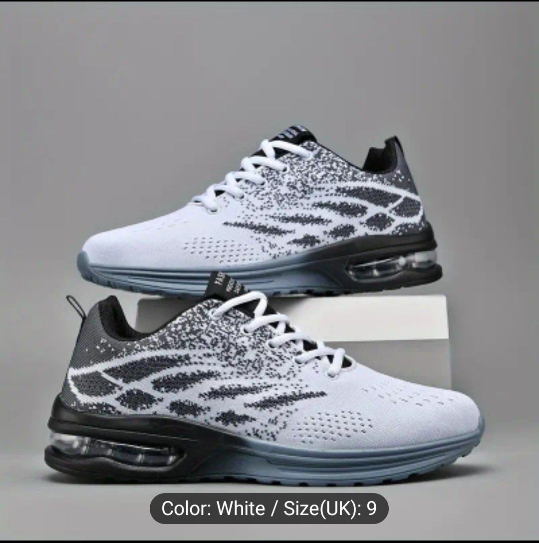 Men&#39;s Lace-up Sneakers - Athletic Shoes With Air Cushion - Shock-absorbing And Breathable - Running Basketball Workout Gym