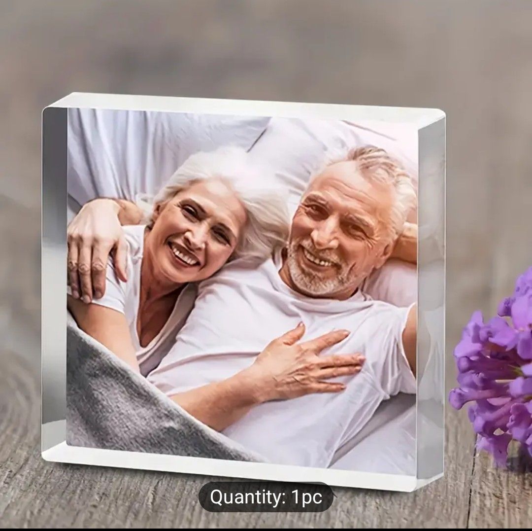 Custom Acrylic Photo Block - Perfect Love Story Sign for Couples, Ideal for Valentine&#39;s Day, Anniversaries, Birthdays, Weddings &amp; Christmas Gifts, Great for Holiday Decor, Home &amp; Office, Unique Thank
