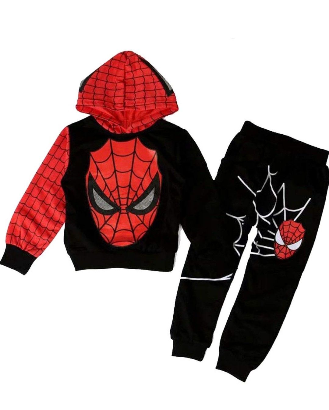 ALANTOP Boys Casual Tracksuit Hoodies Kids 2 Piece Outfit Cosplay Superhero Spider Costume Set Long Sleeve Sport Suit sweatshirt