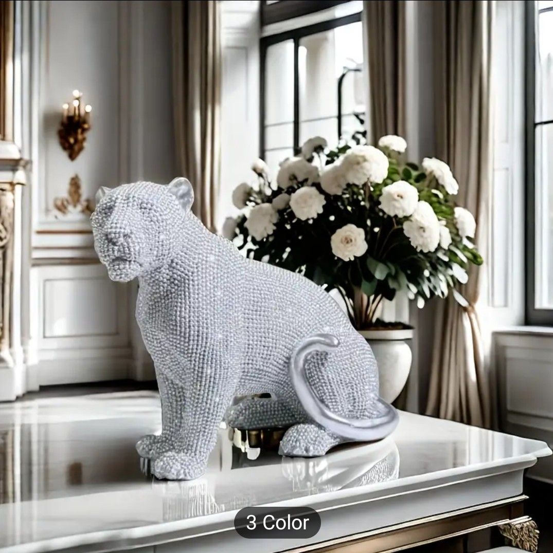 1PC Creative Pearl Lion King Statue, Lion Collection Decoration, Suitable For Home, Living Room, Office, Bookshelf Decoration, Coffee Table Decoration, Christmas Decoration, Is The Best Gift For Leade