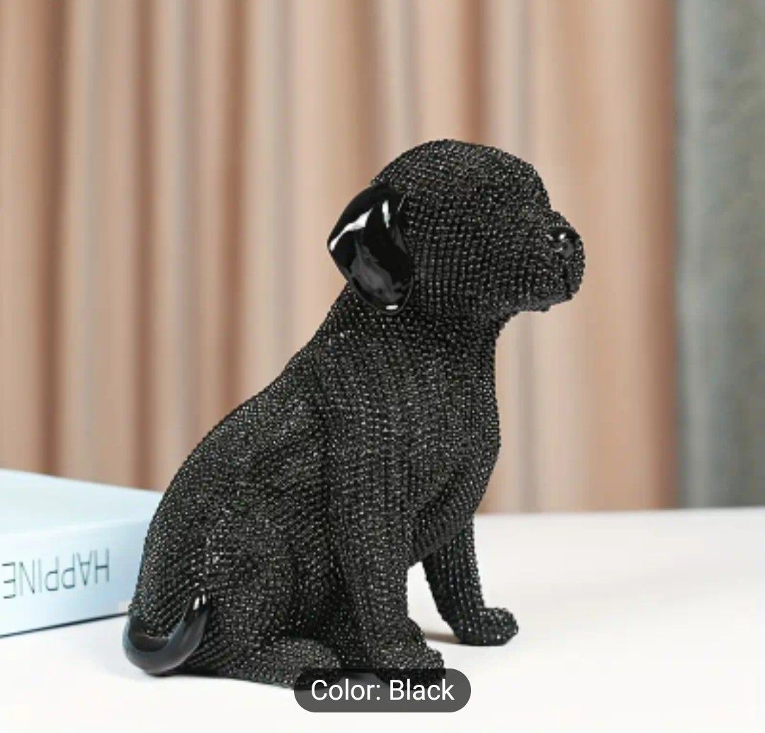 Abstract Modern Decorative Labrador Dog Figurine With Stylish Beaded Style Home Decor For Living Room, Study, Office, And Holiday Gift