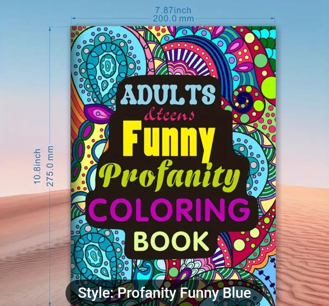 Adults &amp; Teens Profanity Coloring Book, 20+ Unique Designs, Funny Floral Mandala, Stress-Relief &amp; Relaxation, Perfect Gift for Christmas, Birthday, New Year, Valentine&#39;S Day - Art Craft Supplies, Draw