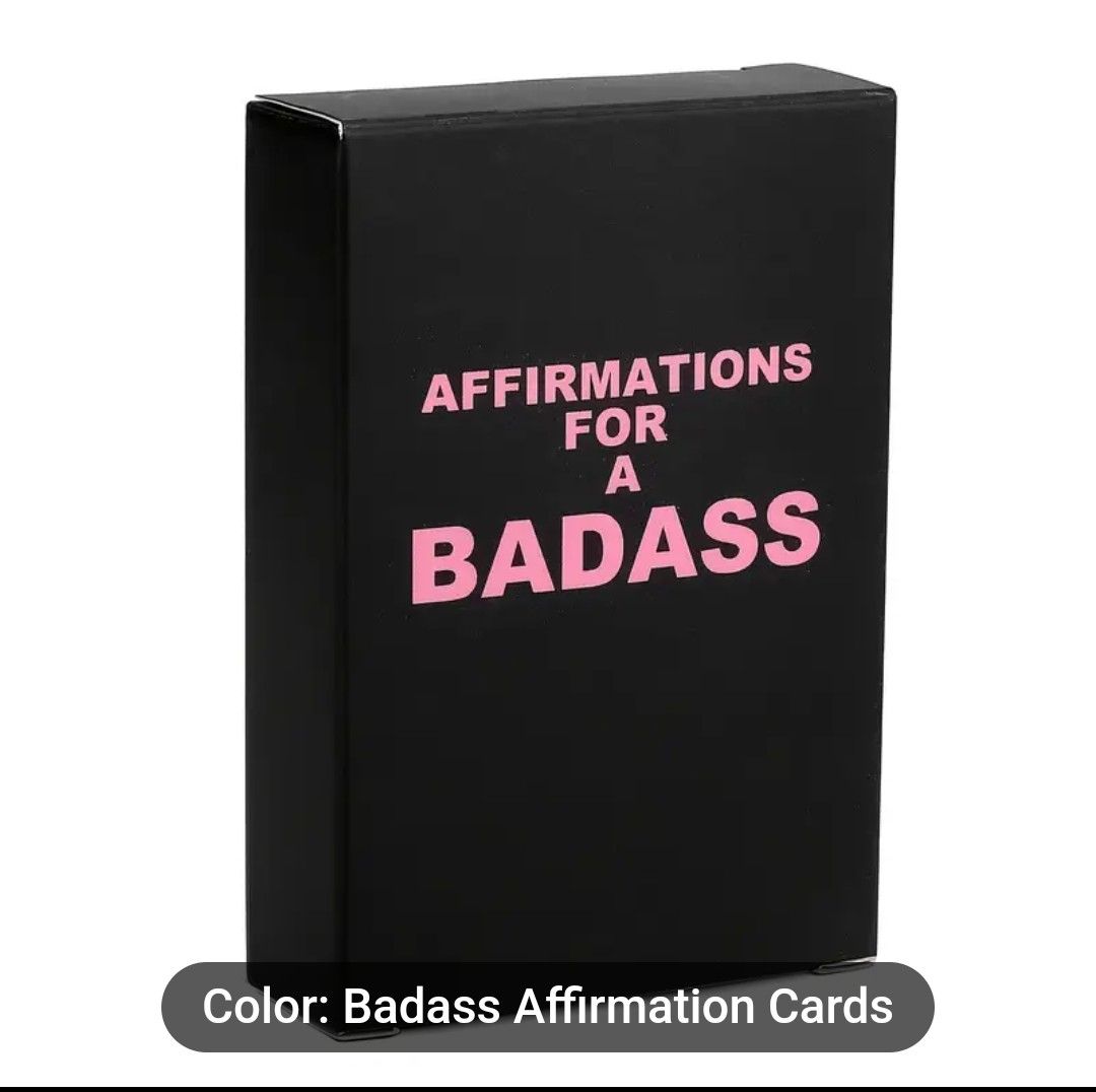 Badass Affirmations Cards, Daily Motivational &amp; Inspirational Paper Cards for Women, Empowering Birthday Gifts, Humorous Small Size, Self-Confidence Boosters