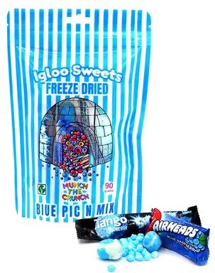Igloo Blue Pic n Mix Freeze Dried Sweets Pouch 90g