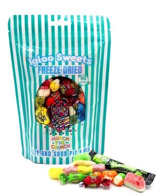 Igloo Fizzy and Sour Pic n Mix Freeze Dried Sweets Pouch 90g