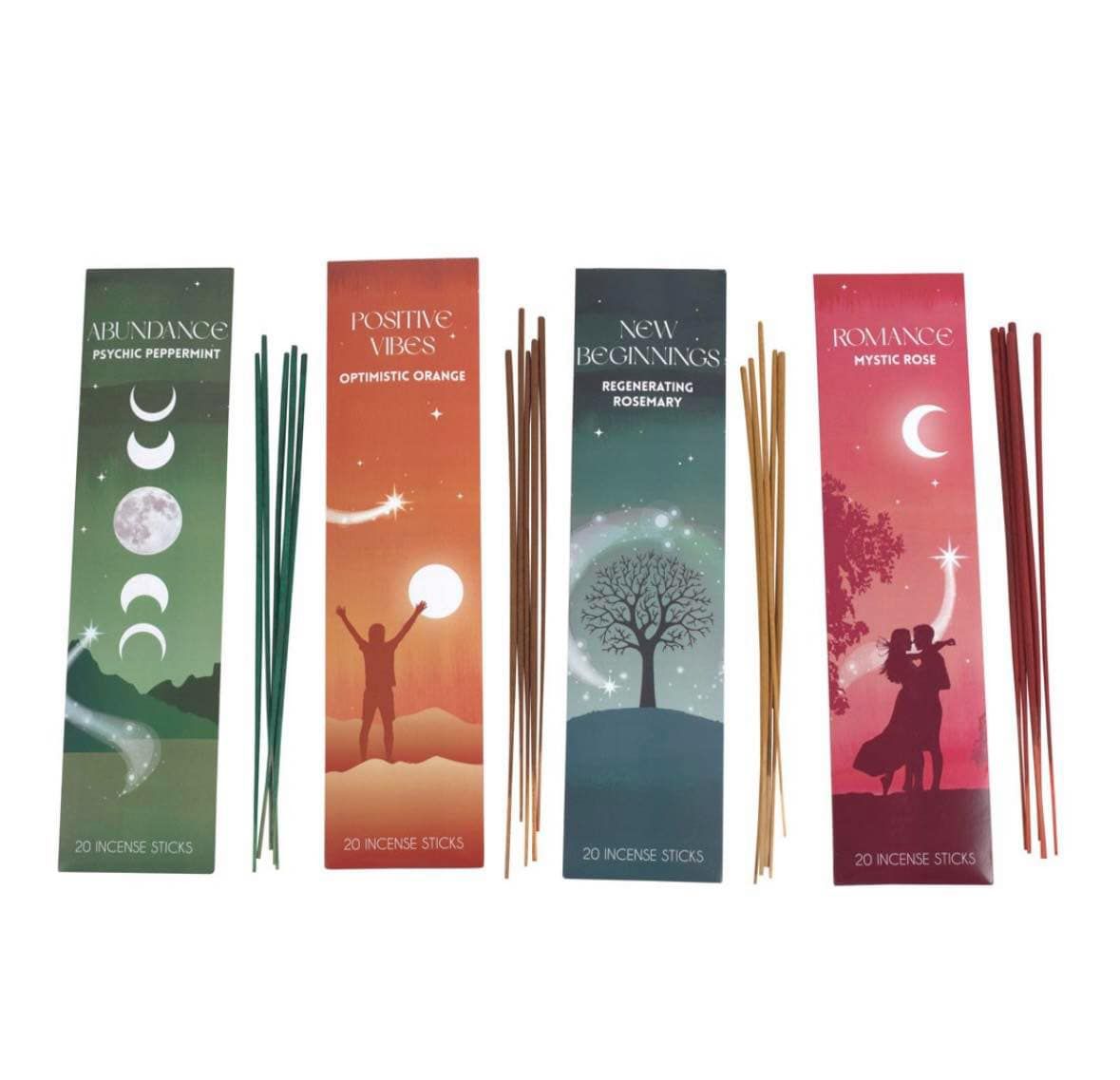Pause and reset with this Mindfulness collection of incense sticks, blended with fragrances to enhance positive thoughts and focus.The set contains 4 x individual packs of incense. The scents you&#39;ll d