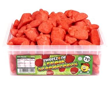 Sweetzone Foam Strawberry Slices Tub 700g