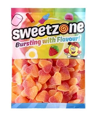 Sweetzone Fizzy Peach Hearts Bag 1kg