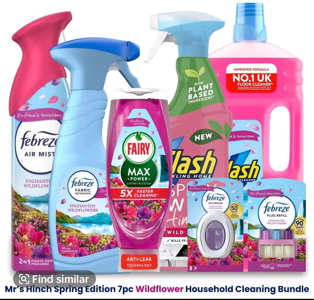 Mrs Hinch Spring Edition whidflower 7pc Home Cleaning Bundle