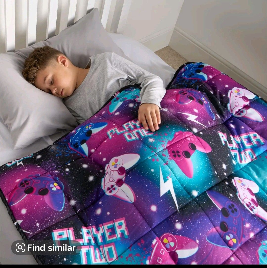 Gaming print sensory blanket