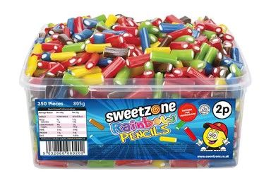 Sweetzone Rainbow Pencils Tub 805g