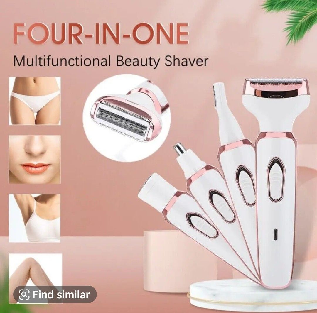 USB rechargeable 4 in 1 electric shaver for women