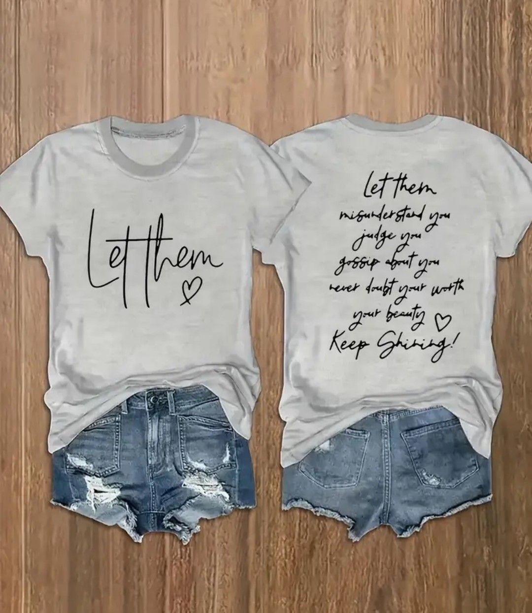 Plus Size Inspirational Quote T-Shirt - Polyester 100%, Casual Crew Neck, Short Sleeve, Knit Fabric with Slight Stretch, Cartoon Pattern, All-Season Top for Women