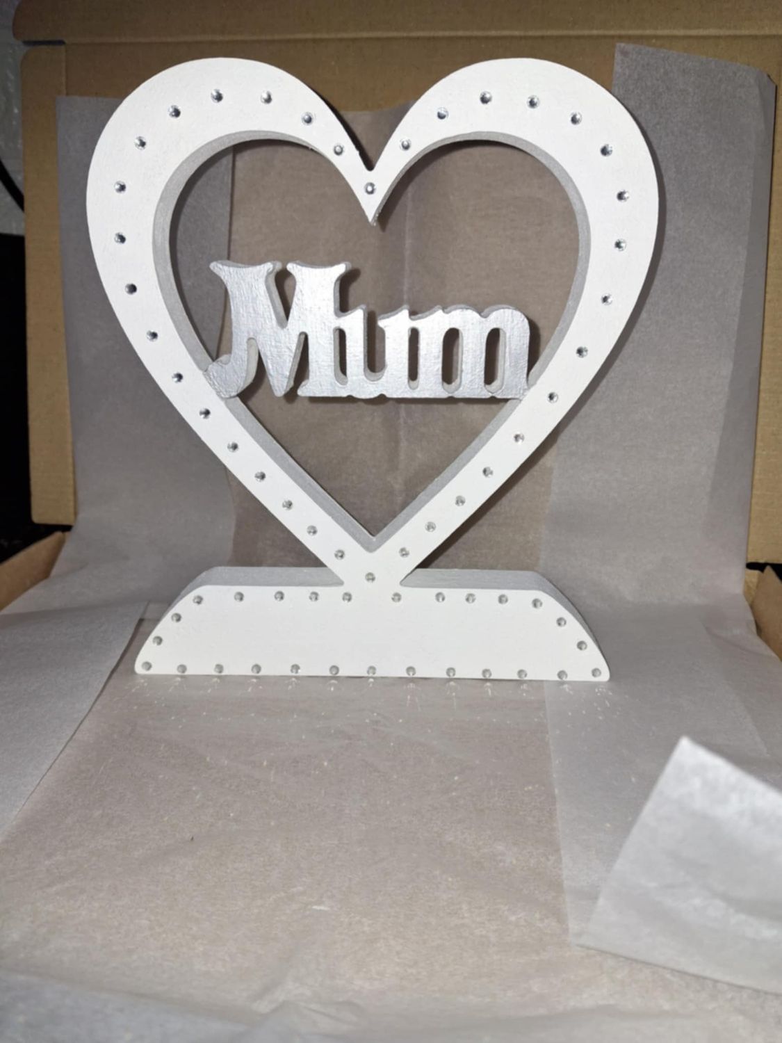 Personalised wooden heart