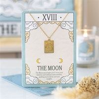 The Moon and Sun Vintage Tarot Necklace on Greeting Card set