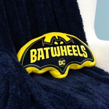 Batwheels Logo Shaped Filled Cushion - Black/Yellow