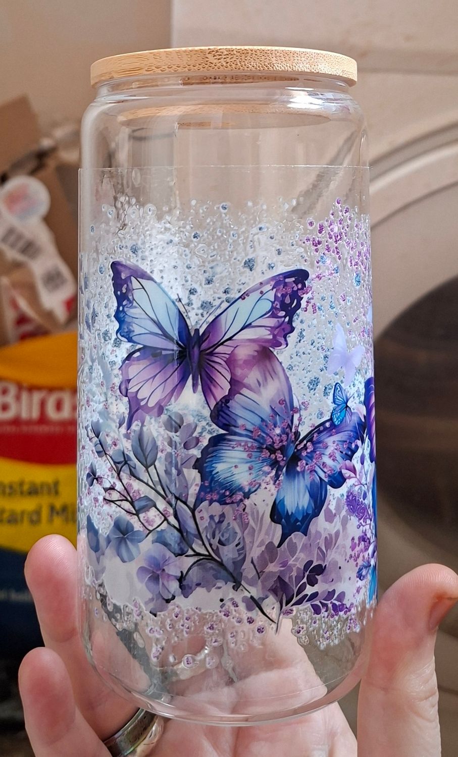 Butterflies glass tumbler