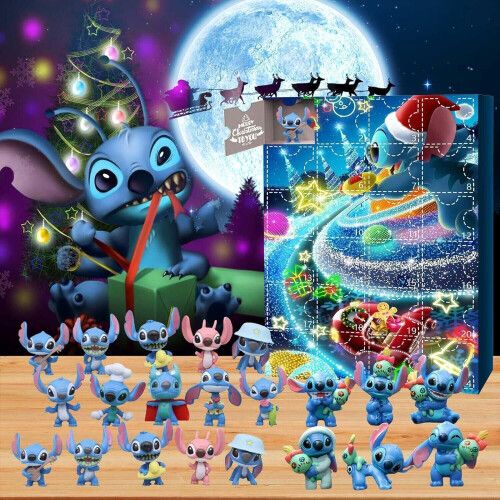 2023|2024 Countdown Christmas Advent Calendars 24PCS Stitchs Figure Doll Christmas Gifts For Kids