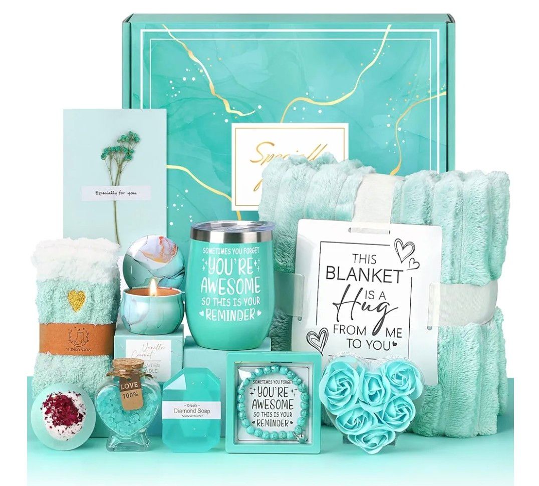 Drazik® Birthday Pamper Gifts for Women, Luxury Hug in a Box Self Care package for Her Relaxation Spa Gifts Sets, Wellbeing Get Well Soon Hamper Gifts Ideas for Women Best Friend Bestie Sister