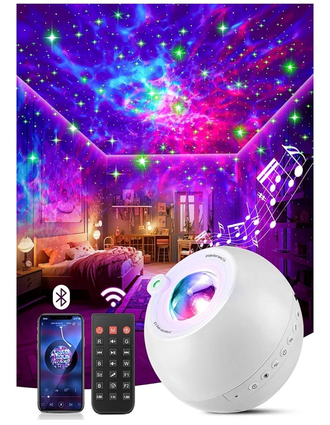 PIKOY Galaxy Projector Teen Girl Gifts for Teen Boys Gifts for Women Christmas Gifts Christmas Decorations Christmas Lights Night Light Led Lights Lava Lamp,15 Colors+White Noise Machine+Bluetooth