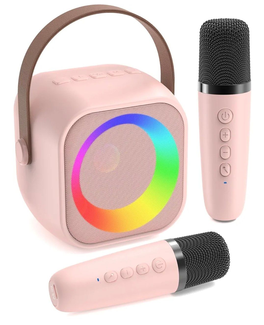 Jeefu Karaoke Machine 2 Microphones, Birthday Gifts for Girls Toys Age 3-15 Year Old Girls Gifts Kids Microphone Toys for 3-12 Year Old Girls Birthday Presents Easter Gifts for Kids