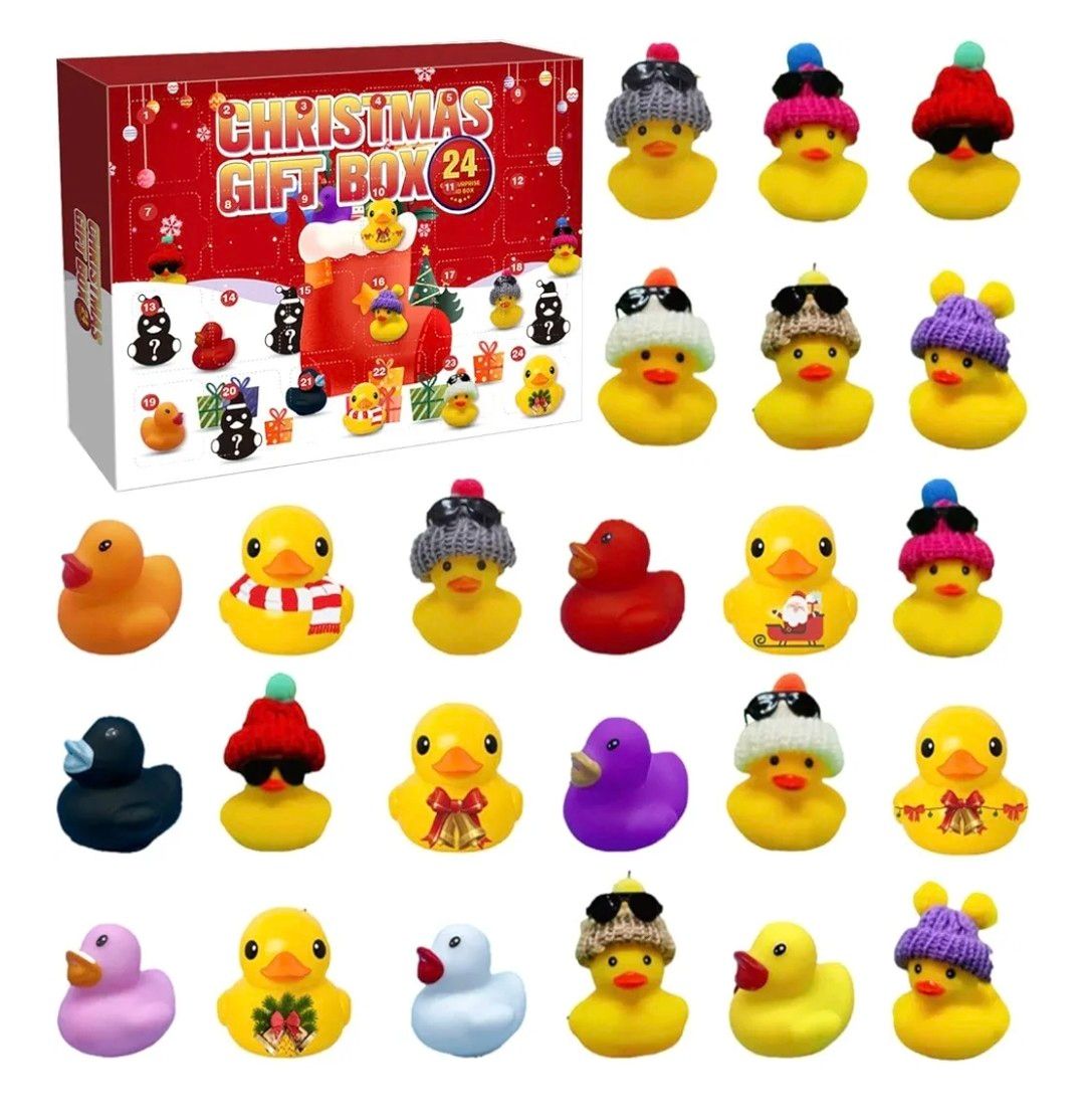 Advent Calendars 2025 Rubber Ducks, Christmas Countdown Calendar 24 Days, Creative Rubber Duck Bath Toys, Duck Advent Calendars For Kids, Christmas Stocking Stuffers Party Favors