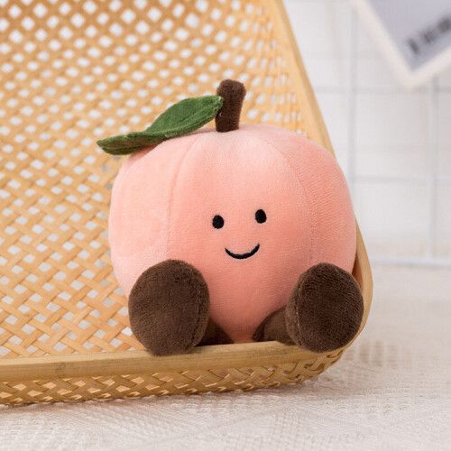 Fruit Party Dolls Jellycat Plush Toy Dolls Kids Birthday Christmas Gifts-Peach 15cm