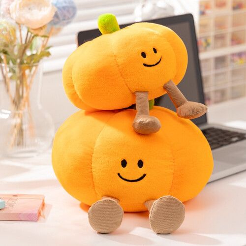 Fruit Party Dolls Jellycat Plush Toy Dolls Kids Birthday Christmas Gifts-Smiling Pumpkin 18cm