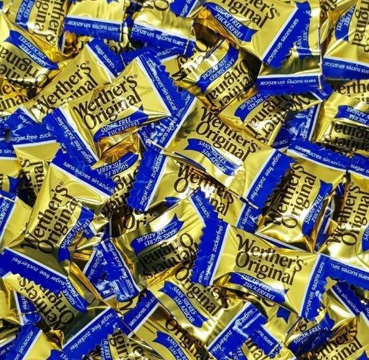 25 Werther&#39;s Original SUGAR FREE BUTTER CANDIES Boiled Sweets