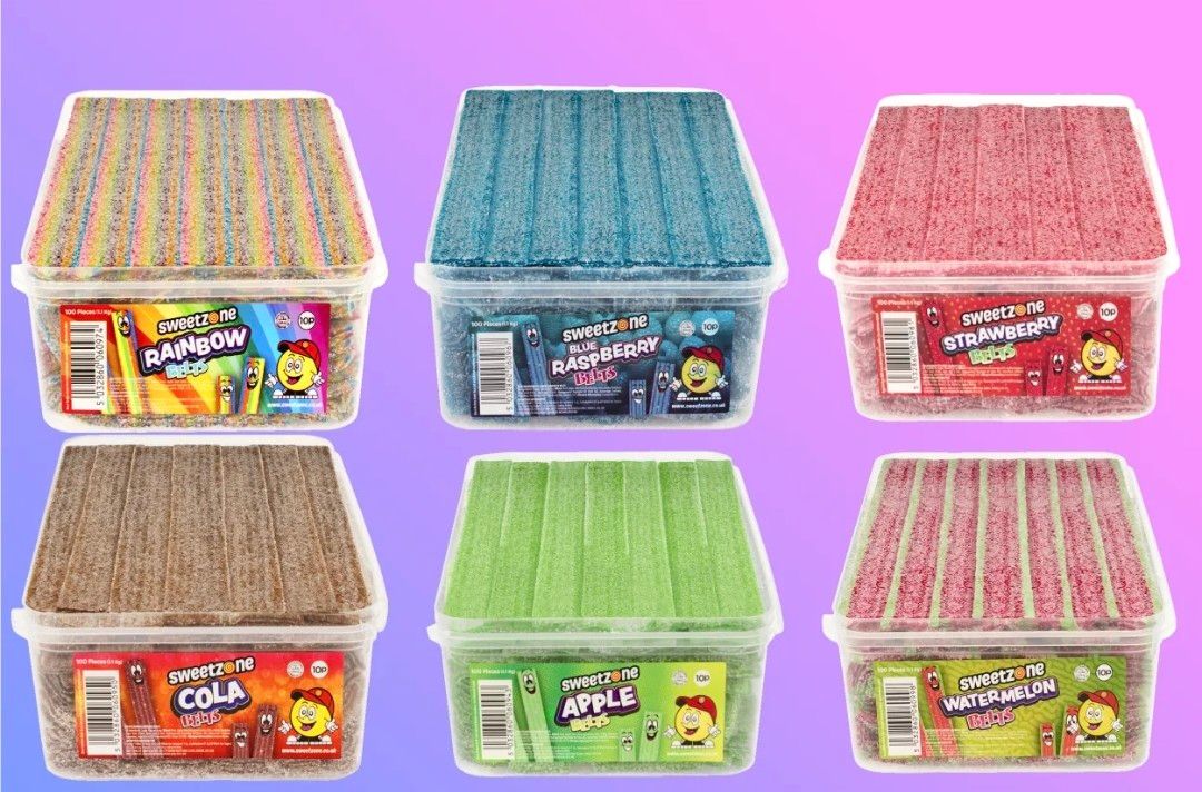 New Fizzy belts-Tub of sweets