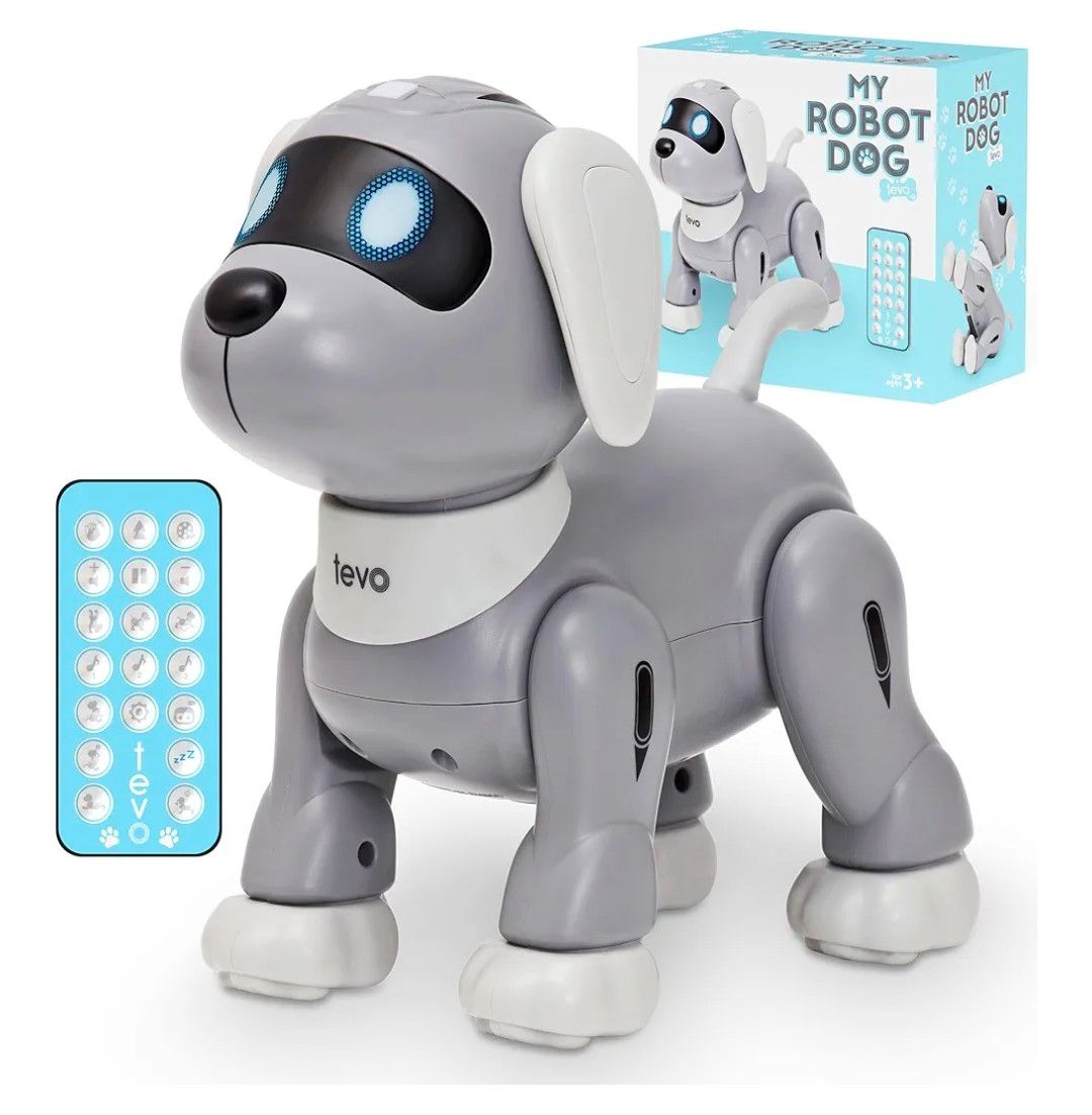TEVO Robot Dog - Remote Control Dog Toy For Kids - Dancing, Singing, Smart Stunt Dog - Interactive Robotic Pet For Boys or Girls Age 3 +