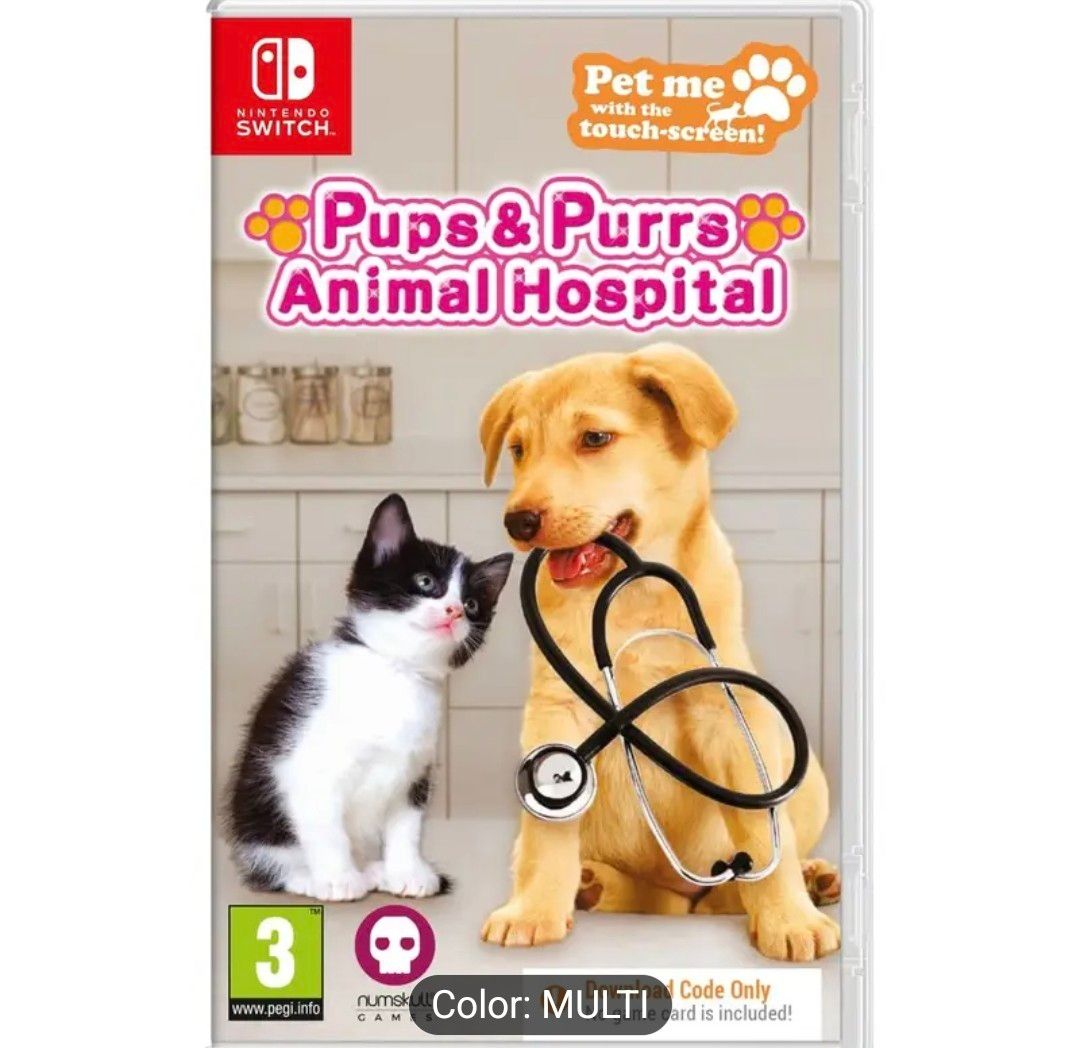 Pups &#39;N&#39; Purrs Animal Hospital (Download Code in Box) (Nintendo Switch) (New)
