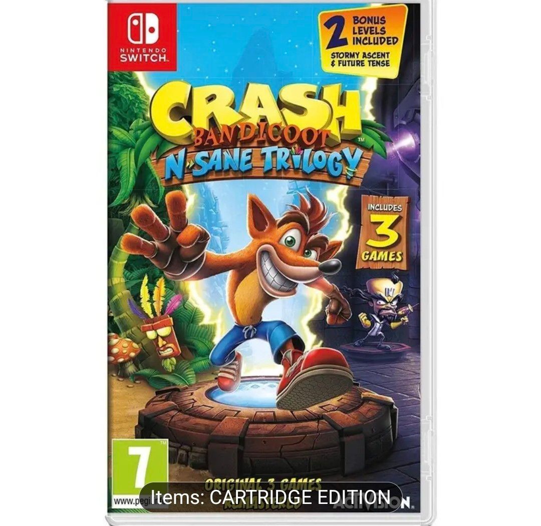 Crash Bandicoot N. Sane Trilogy - Includes 2 Bonus Levels (Switch)