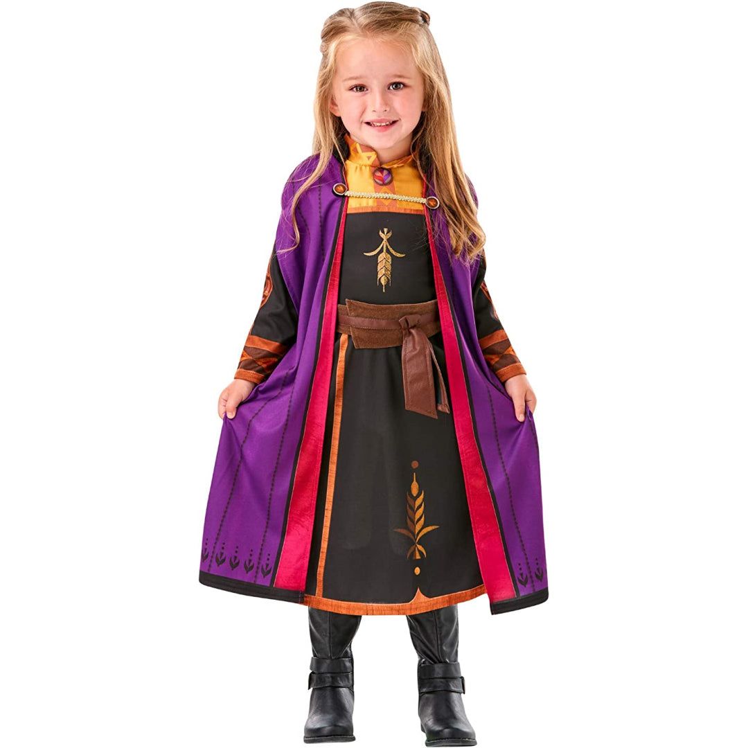 Rubie&#39;s Disney Frozen 2 Anna Classic Travel Dress Childs Costume - Large (Age 7-8 Years)