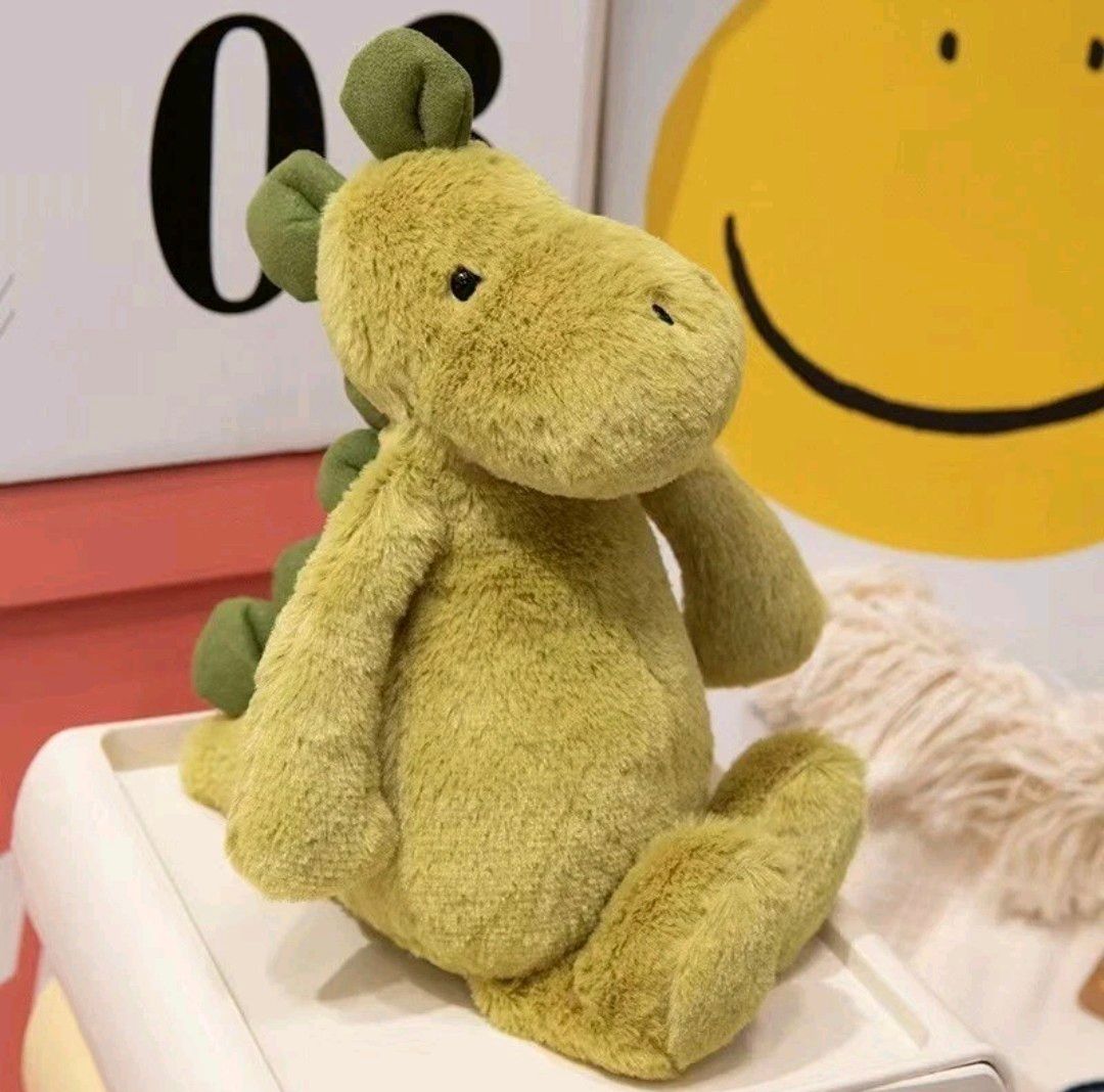 Jellycat Amuseables Bashful Dino Plush Toy 23cm Green Dinosaur -BNWT &amp; Dust Bag