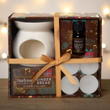 Starlytes Christmas Oil Burner &amp; Tealights set - Gingerbread
