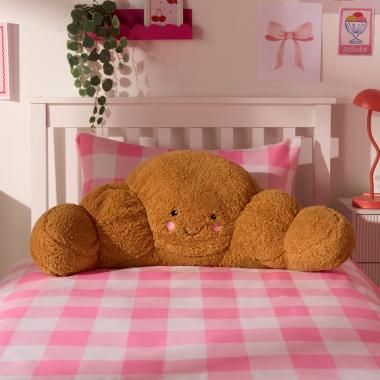 Croissant Cuddle Cushion - Brown