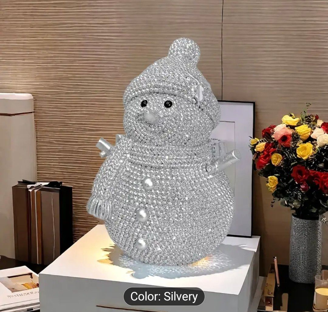 1pc Small Snowman Decorative Ornament, Miniature Statue for Christmas Tree Display and Home Décor. Perfect as a Holiday Gift or Housewarming Present, Holiday Decoration, Seasonal Ornament, Festive Scu