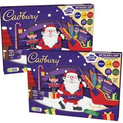 Cadbury Santa Christmas Selection Box 125g (Bundle of 2)