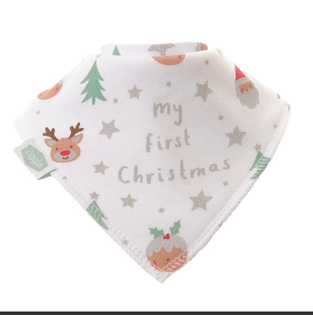 My First Christmas White Bib