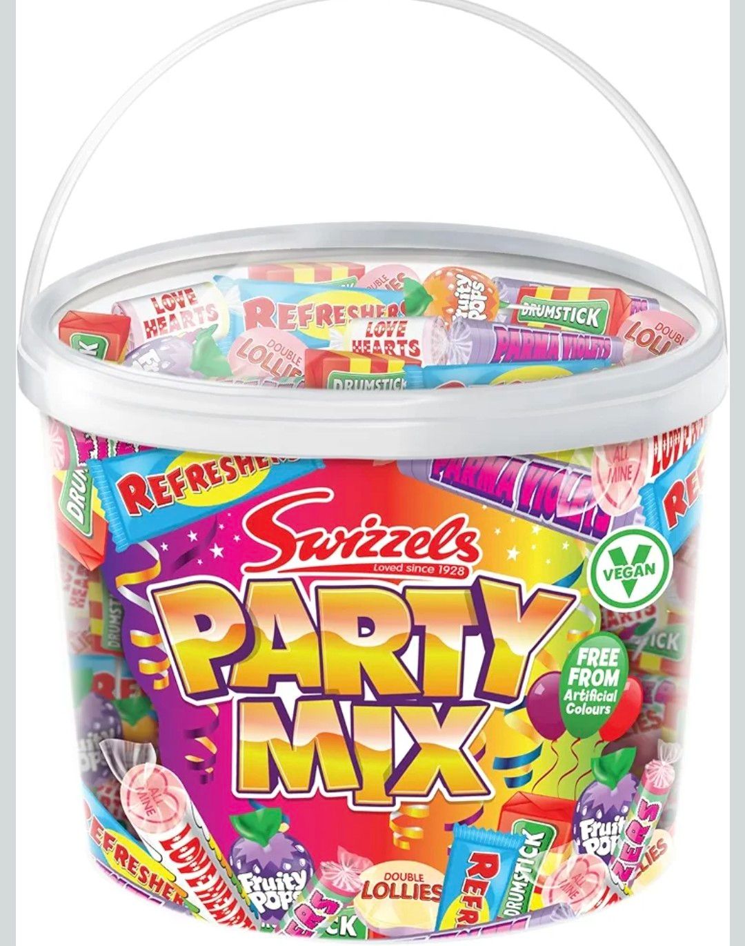 Swizzels Party Mix Tub 785g Retro Sweets in Bulk Vegan Friendly Family Favourite Sweets Ideal for Parties Birthdays Halloween Christmas large
