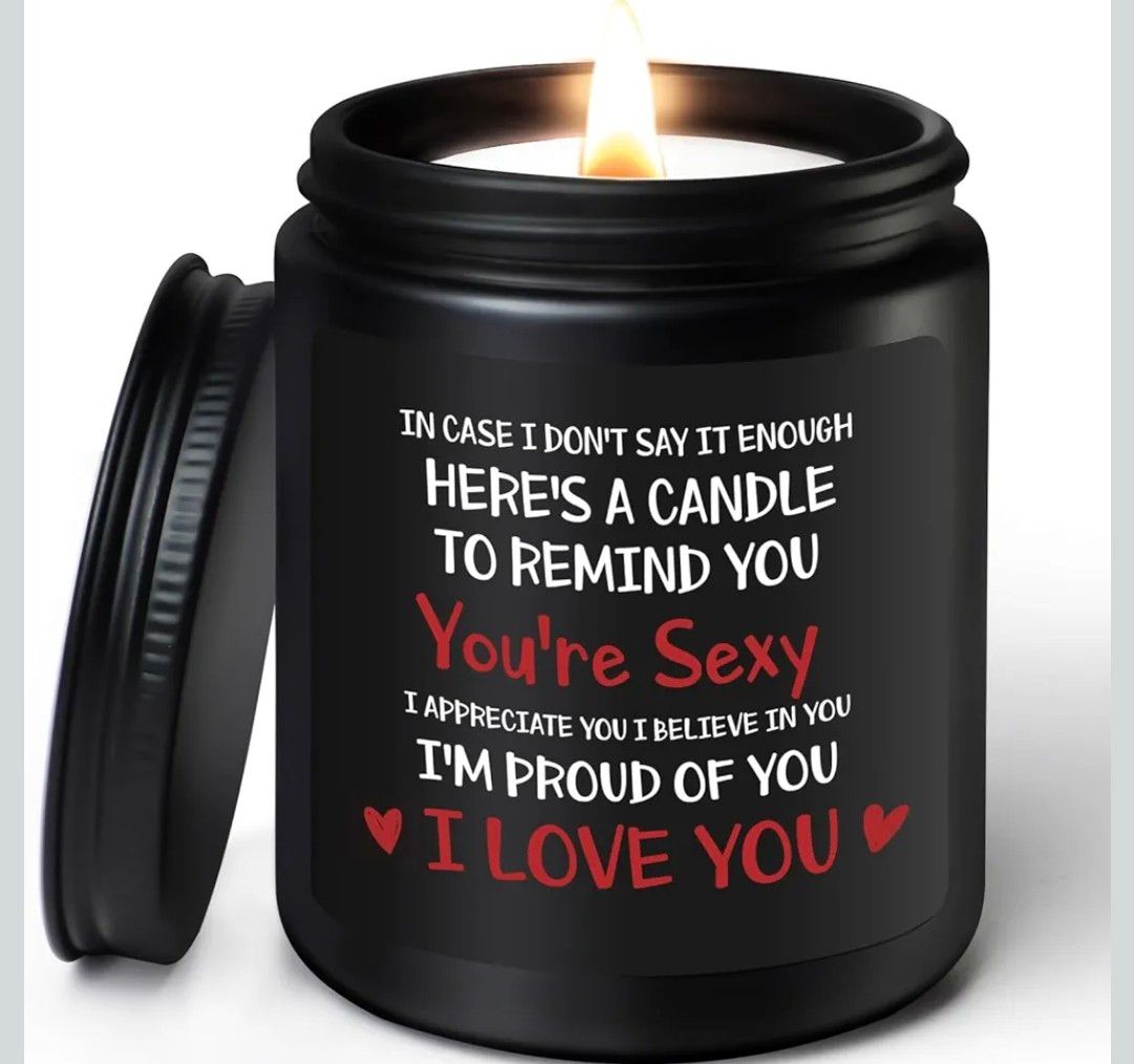 Anniversary Valentines Gifts for Her - Sandalwood Scented Candle Birthday Christmas Wedding Romantic I Love You Gifts Presents for Him Her Girlfriend Boyfriend Wife Husband Women Men