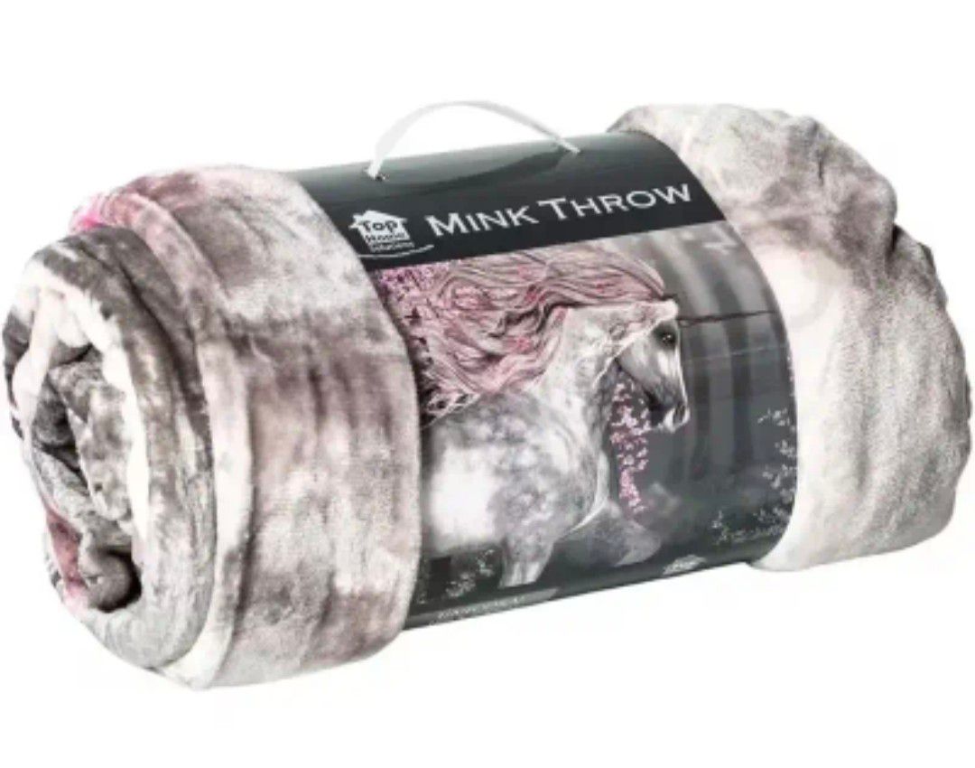 200x240 Cm Animal Print Luxury Faux Fur Fleece Blanket for Adults – Unicorn Print Warm Large Throw for Sofa, Bed, Settee, Armchair