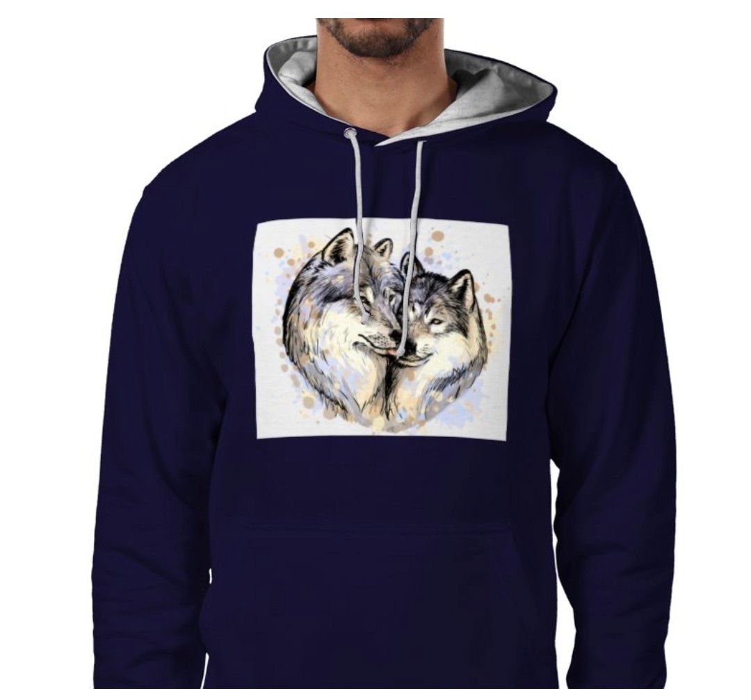 I love wolves hoodie unisex