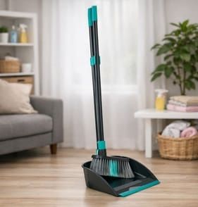 Power Action Long Handle Dust Pan &amp; Brush