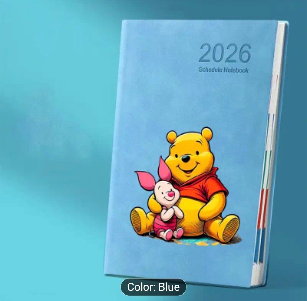 Disney Winnie the Pooh Planner Notebook | Official Winnie the Pooh and Pig Design, 2026 Daily Calendar Planner with 365 Day Organizer, Perfect for Adults as Birthday and Christmas Gift, Cute Winnie th