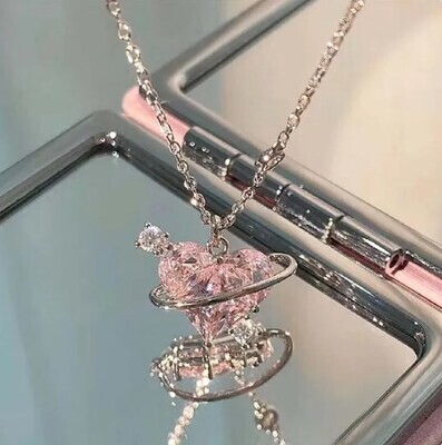 Pink Heart Necklace